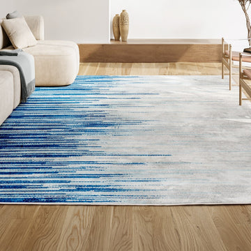 Linear Modern Half-stripe Area Rug